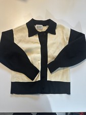 Scotch  Soda Cardigan Women  s Medium Creme Black Long Sleeve Sweater