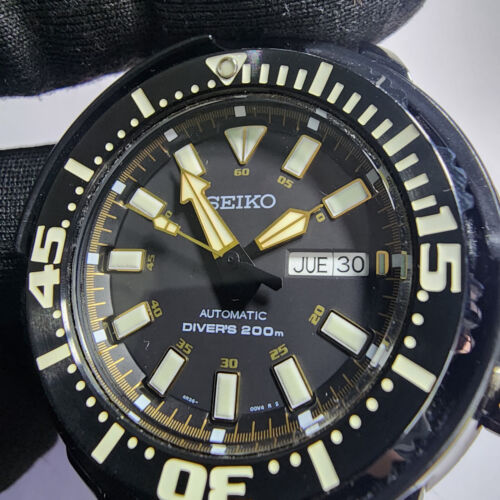 Seiko Baby Tuna Black Gold SRP231k1 4R36-00V0 Discontinued 1st Gen Rare - Picture 7 of 12