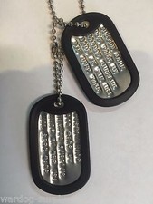 MILITARY CUSTOM DOG TAGS BALL CHAIN & SILENCERS OFFICIAL GI ARMY USMC MATTE