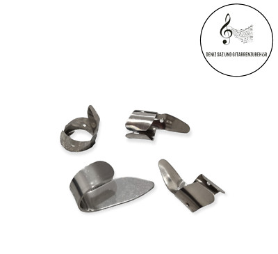 Gitarre Metall Fingerpick Set Fingerplektrum Westerngitarre Plektrum Bass