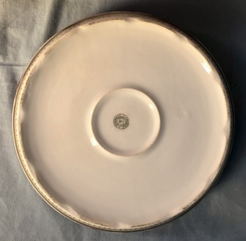B & H Limoges France Covered Serving Bowl 9” Flowers Gold Trim Gilt Henderson - Picture 9 of 10