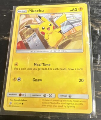 Pikachu Pokémon TCG- 60HP- 55/236 | eBay