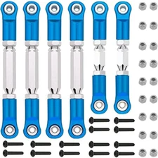 Aluminum Adjustable Tie Rods & Turnbuckles Toe Links Set Linkage Steel for 1/10 