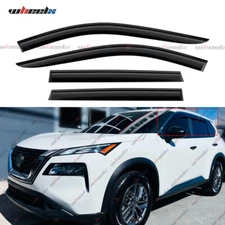 FOR 2021-2024 NISSAN ROGUE WINDOW VISOR RAIN GUARD DEFLECTOR BLACK 4PCS/SET