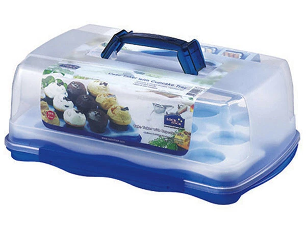 Lock & Lock Rectangular Cake Box (Cup Cake Caddy) - HLS104B - 10L