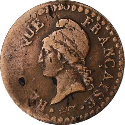 France, 1 Centime, Dupré, AN 7, Paris, Cuivre, TB, Gadoury:76 - Photo 1/2