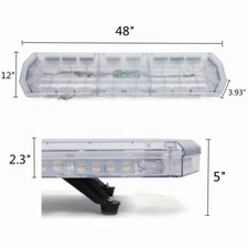 48 Inch Strobe Light Bar Emergency Warn Beacon Tow Truck Response-Amber 88 LED