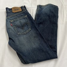 levi  s 514 Boy  s Size 10Slim Straight Denim Blue Jeans Regular 25 x 25 Destress
