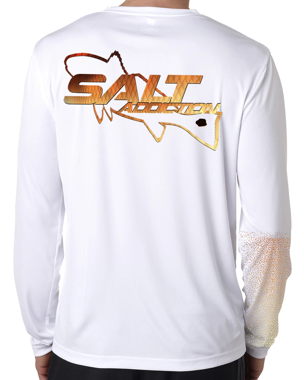 Salt Addiction long sleeve microfiber saltwater fishing t shirt upf 50+ Redfish