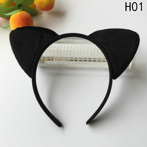 Fashion Women Girl Plush Leopard Cat Ear Headband Hair Band Cosplay Party Prop - Picture 5 of 21