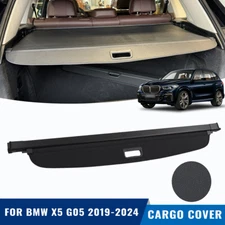For 2019-2024 BMW X5 Black Retractable Trunk Cargo Cover Luggage Shade Shield