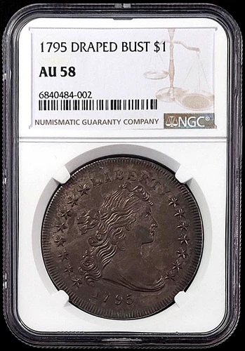 1795 Draped Bust Dollar certified AU 58 by NGC! An amazing find!