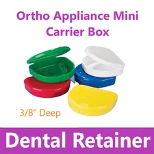 Dental Ortho Appliance Case Mini Retainer Box, 5/8"H, Pocket Size, Upto 150/Box