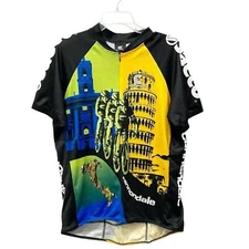 CANNONDALE Saeco XL Cycling Shirt Athletic Top Men Front Zip Back Pockets