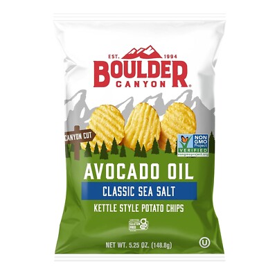Boulder Canyon, Chips Potato Avocado Oil Sea, 5.25 Ounce
