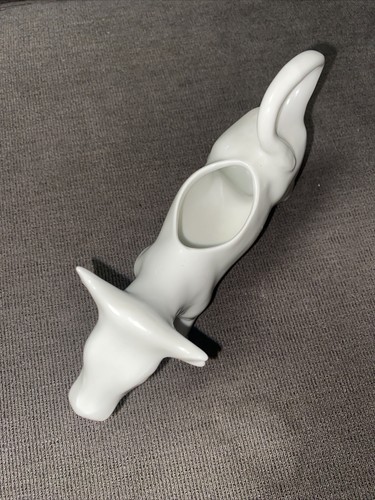 Vintage Porcelain Ceramic Cow Creamer Pitcher Made in France 4.5”x7” - Picture 3 of 8
