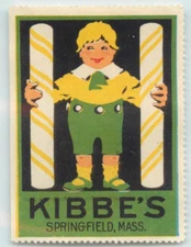 Kibbe's CANDY Store ~SPRINGFIELD - MASSACHUSETTS~ Great Poster Stamp, c. 1910