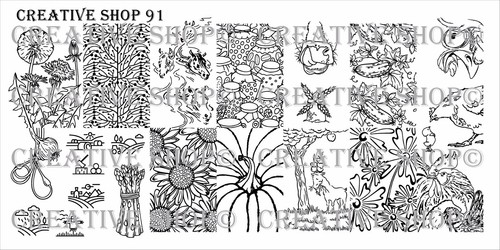 Creative Shop Nail Art Stanzplatten Sammlung Stanzdesigns ~ Brandneu - Bild 76 von 98