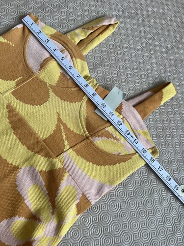 RIVER ISLAND Women's Floral Knit Mini Dress (Size UK 12)- Petite, Yellow Mix - Picture 6 of 11