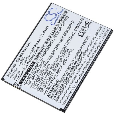 Akku für Wiko Y62 Plus Y62 Y61 Smartphone Handy 3,8V 2800mAh/11wh Li-Ion Schwarz