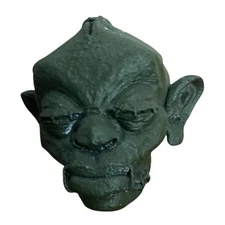 Shrunken Head  Plastic Green Custom