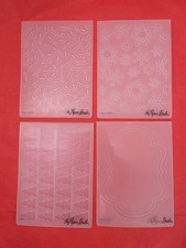 The Paper Studio EMBOSSING FOLDERS - lot of 4 - Christmas, Winter, Snowflake