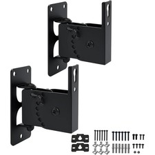 Universal Swivel  Tilt Speaker Wall Mount - Adjustable Metal Bracket, 2-Pack