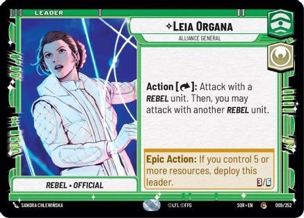 Leia Organa - Alliance General (009/252) - Common Near Mint - Picture 1 of 1