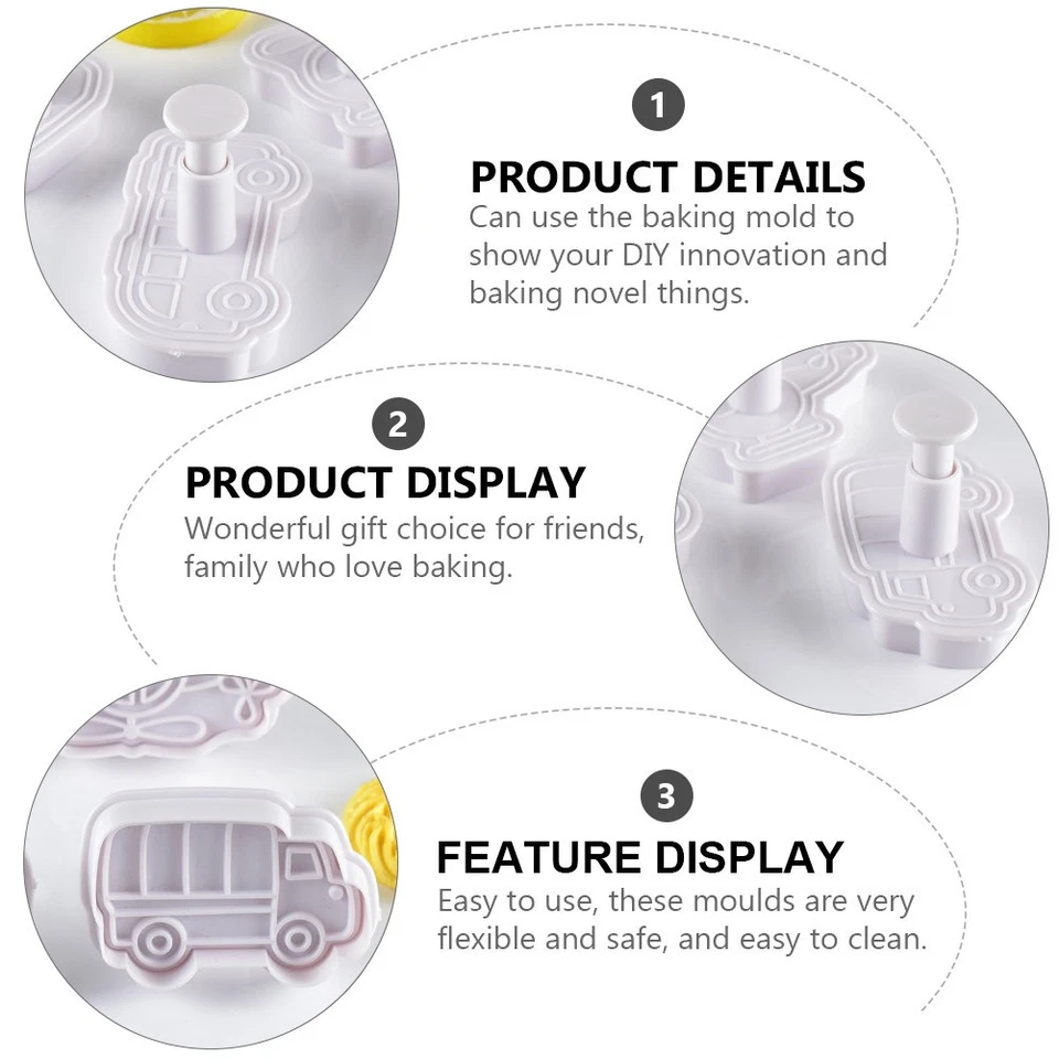  8 Pcs Förmchen Zum Backen Plätzchenformen Backzubehör Backwerkzeug - Bild 2 von 4