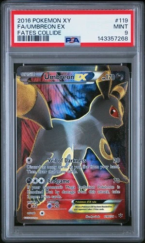 2016 POKEMON XY FATES COLLIDE #119 FULL ART/UMBREON EX PSA 9