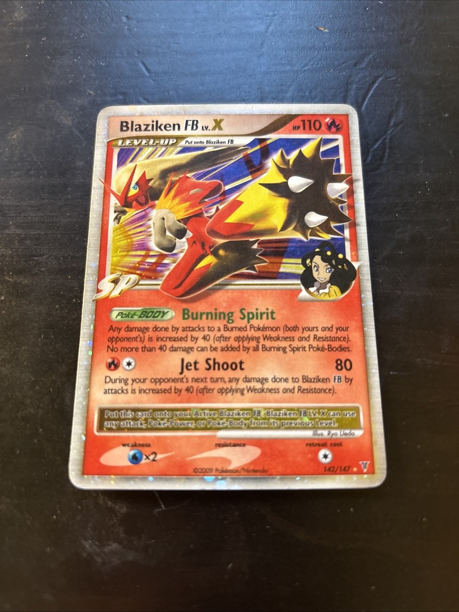 Blaziken FB Vl.X Pokemon Card 142/147 2009 Supreme Victors SP