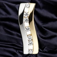 AnhäNger 333 Gold Gelbgold Bicolor Mit Zirkonia GoldanhäNger