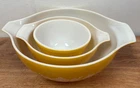Pyrex Cinderella Nesting Bowls Butterfly Gold 401/442/444 Set of 3 Vintage