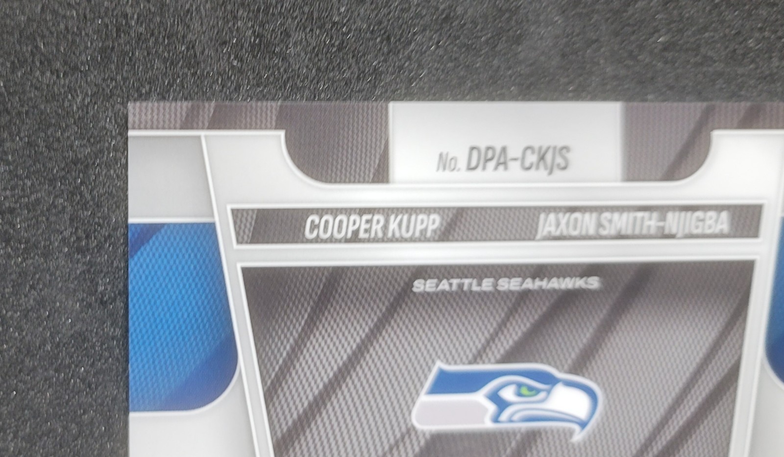 Jaxon Smith-Njigba/Cooper Kupp 2025 Panini Prizm Red Shimmer Dual Patch Auto /35 view 10