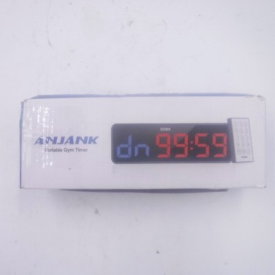 ANJANK Small Portable LED Magnet Gym Timer Clock with Remote 6.65'' x 2.05''