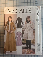 7848 McCALL'S PLUS SIZE COAT PATTERN 18W-20-22-24W NEW Uncut 