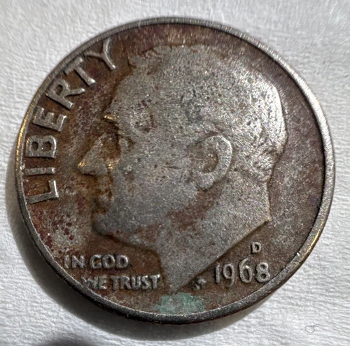 1968-D Roosevelt Dime — photo from the most recent tracked eBay sale