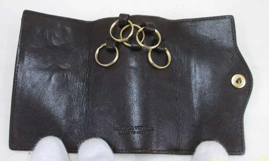 BOTTEGA VENETA Estuche de 5 llaves en marrón intrecciato [Rango B] En muy buen estado limitado de JAPÓN Foto 3 de 4