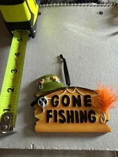 Gone Fishing Fisherman  Christmas Tree Ornament By Polar X