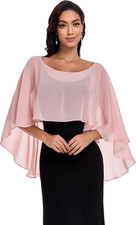 Sheer Shawls and Wraps for Evening Dresses Chiffon Capes for Women Soft Wedding
