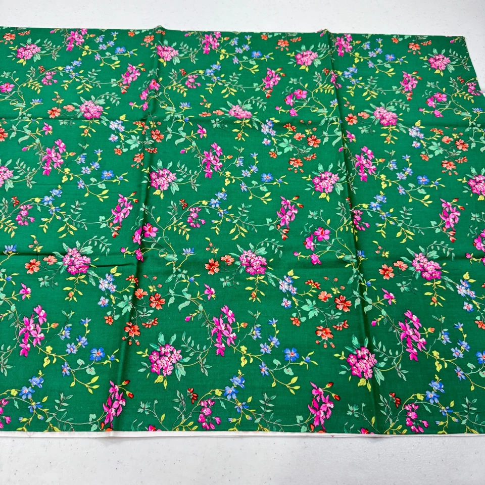 vintage fabric tradition quilting green floral cotton 44x55 2014 - Image 2 of 4
