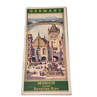 Vintage Germany Munich and the Bavarian Alps Travel Brochure 1930s Ephemera