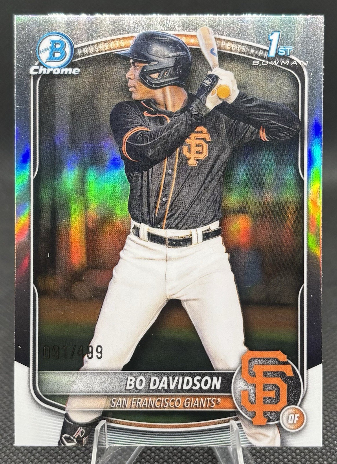 Bo Davidson 2025 Bowman Chrome 1st Refractor /499 SF Giants