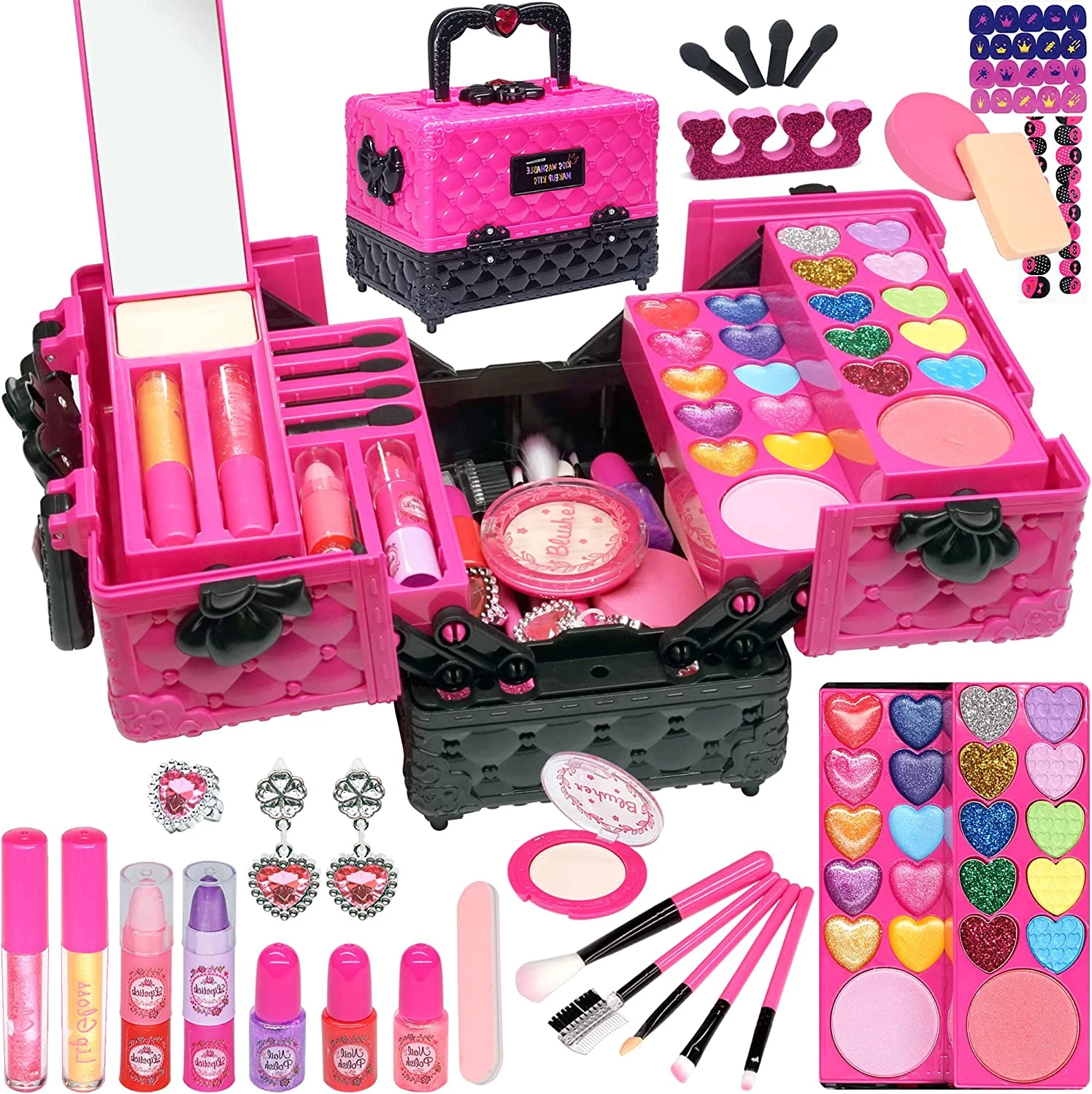 Kit Maquillaje Ninas 52PCS Seguro Lavable Cosmeticos Princesa Regalo 4 12 Anos