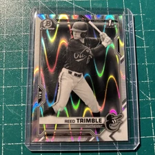 2021 Bowman Draft Chrome Ray Wave #bdc-144 Reed Trimble Rc