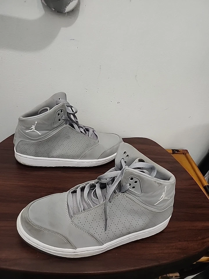 Nike Jordan 1 Flight 5 Premium Mens Shoes Grey White 881434-003 Size: 9 - Image 4 of 4