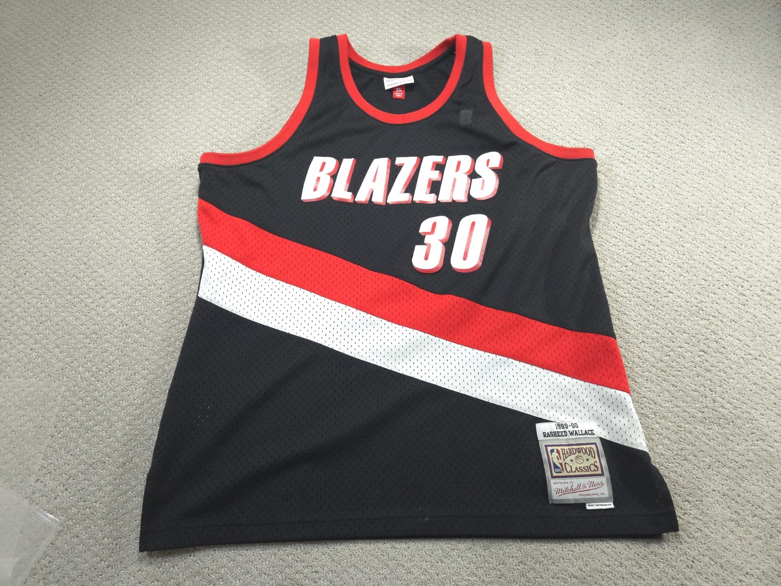 Portland Trail Blazers Jersey XL Large Mitchell Ness Rasheed Wallace 30 Swingman
