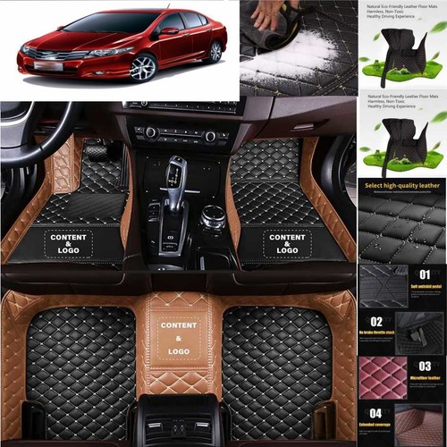 For Honda City Car Floor Mats Luxury Waterproof Carpets Liners Interior Auto - Imagen 9 de 28