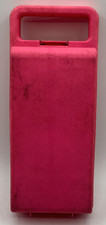 Vtg 80's Retro Pink 10-Cassette Tape Storage Case Holder Hard Shell Used