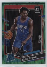 2023-24 Panini Donruss Optic Rated Rookie Green Shock Prizm Kobe Brown #232 1js1